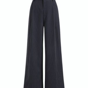 Striped wide leg pants